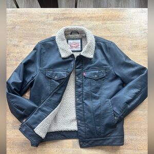 Levi's faux leather Jacket with sherpa Lining
